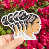 Hoops As Big As My Dreams Sticker - A